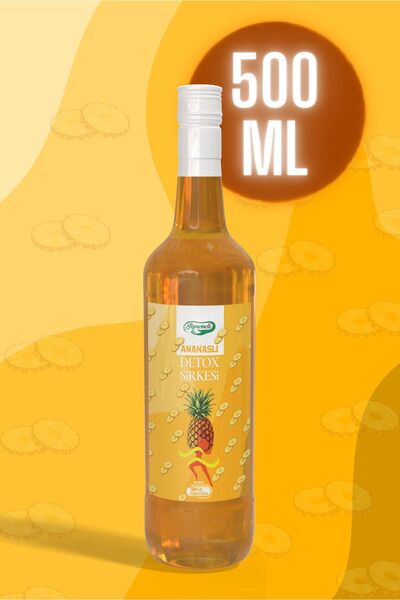 EMİNE TÜRK ANNEMELİ 500ml Ananas Sirkesi - Doğal Fermantasyon