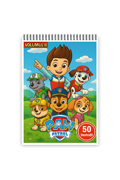 Legendary Gifts Carte de colorat pentru copii , 50 de ilustratii Paw Patrol -...