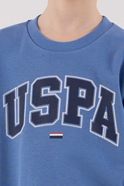 U.S. Polo Assn. Boys' Crew Neck 3 Thread Printed Top and Bottom Set Th27Vl2Vrpol