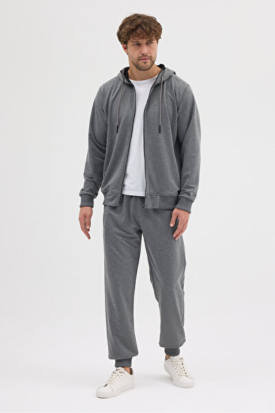 DOAYS Compact Cotton Comfort Fit Men's Hooded Plain Tracksuit Set Dawrazz-3021