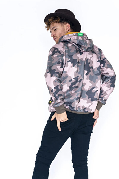 Nani Collection Açık Kamuflaj Desen oversize Erkek Sweatshirt (XL)