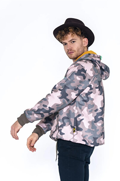 Nani Collection Açık Kamuflaj Desen oversize Erkek Sweatshirt (XL)