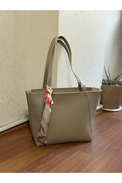 Bagnest Faux Leather Women's Shoulder Bag with Scarf Detail