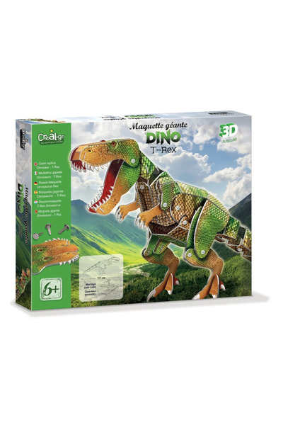 Crealign Set creativ 3D - Dinozaur T-Rex, CRÉA LIGN, 6 ani+