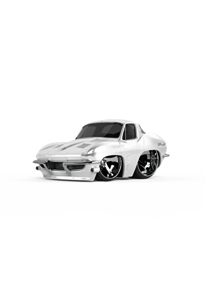 TOYFEST Cartuned S2 1963 Chevy Corvette Stingray - White Muscle Car