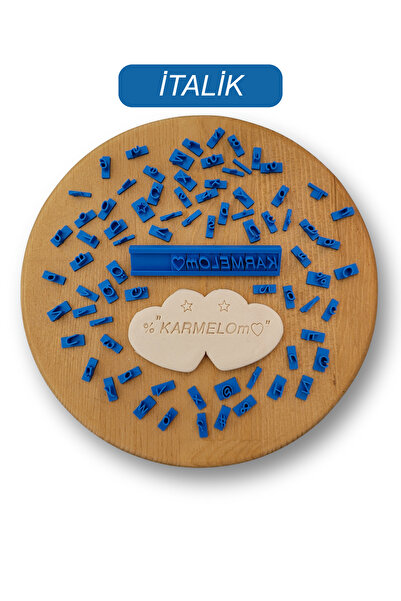 Karmelom Studio Italic Font Letter and Number 86 Piece Stampa Printing Set - for Cookies & Sugar Dough and Soap
