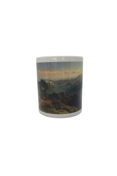 HiperAD Reklam Mug Cup Printed 330ml Porcelain Illustrated Nature Landscape