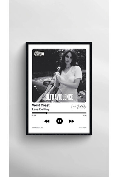 Thetic Lana Del Rey - West Coast Single Collection PREMIUM Spotify Постер - П...