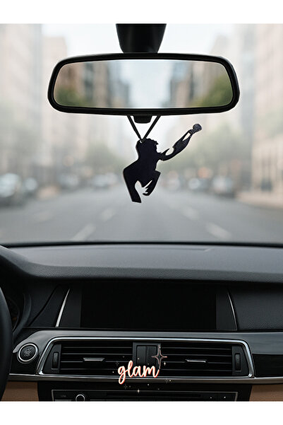 GLAM DEKORASYON Araba Dikiz Aynası Süsü, Boks Minimal Kroşe Boks Eldivenli Ar...