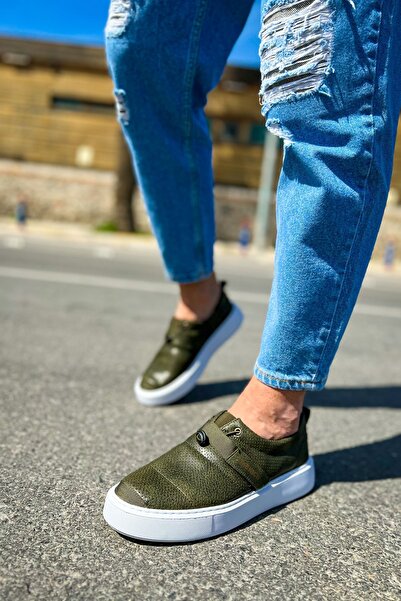 Zerenyus Dobeny Velcro Daily Men's Casual Shoes Khaki