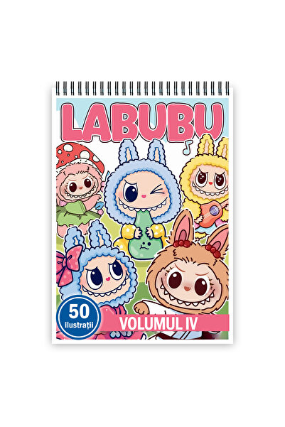 Legendary Gifts Carte de colorat pentru copii , 50 de ilustratii Labubu - Vol...