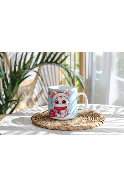 Beramussa كوب على شكل قطة لطيفة باللون الوردي والأزرق - قطة ترتدي قبعة - فكرة...