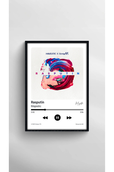 Thetic Majestic - Rasputin Single Collection Premium Spotify Poster - Song Poster!