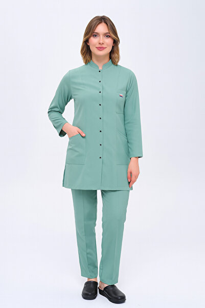 TIPTEKS Long Sleeve Suitable for Hijab Use Snap Fastener Scrubs Nurse Doctor Uniform