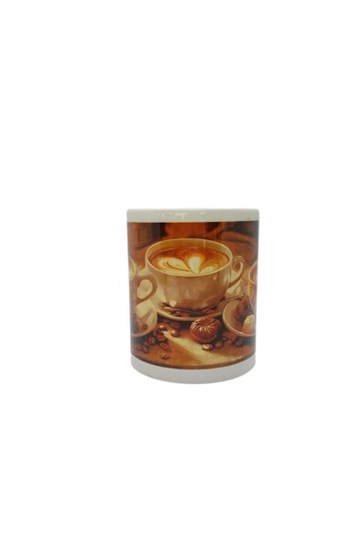 HiperAD Reklam Mug Cup Printed 330ml Porcelain Illustrated Coffee Themes