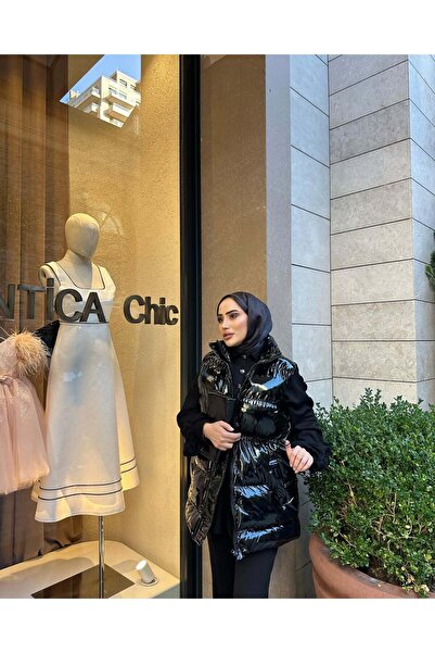 MODA AKGÜN VESTĂ INFANȘĂ din piele lacuată