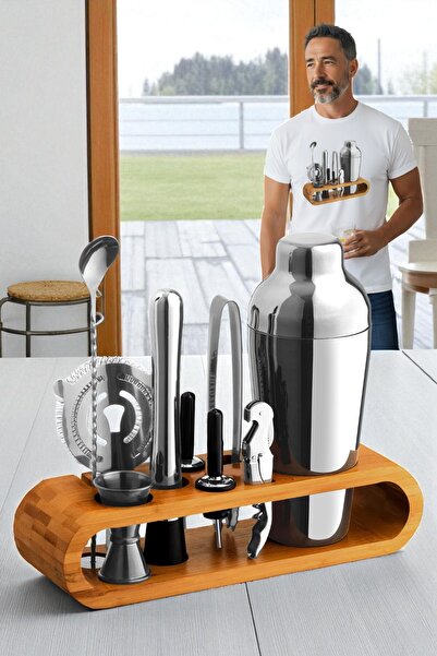 Transformacion Shaker GÜMÜŞ Kokteyl Set - 10 Parça 750 ML Shaker Coctail Set ...