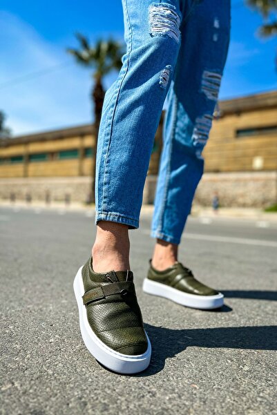 Zerenyus Dobeny Velcro Daily Men's Casual Shoes Khaki