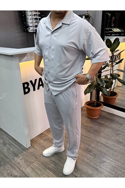 BYATA MENS STYLE Men's Lycra Oversize Short Sleeve Shirt