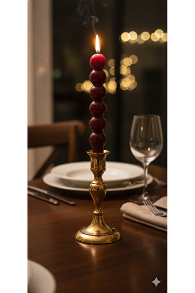 Gizemli Home Bordo Top Şamdan Mumu