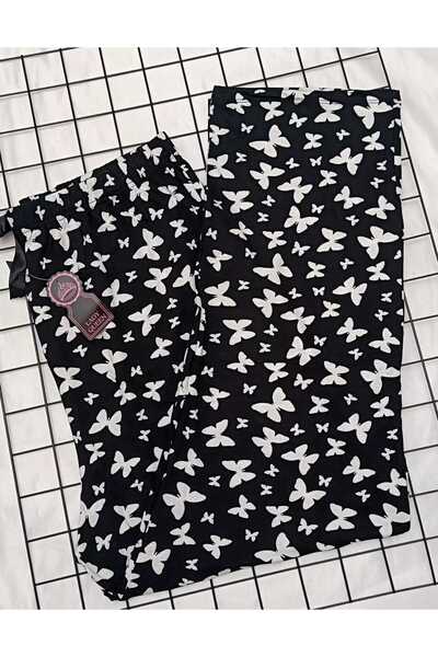 Lady Queen Παντελόνι πιτζάμας από μπαμπού λύκρα και βισκόζη σε μεγάλο μέγεθος