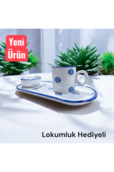 Ganita home Kahve Fincanı Öğretmenler Gününe Özel Sunum Tabaklı Lokumluk Hediye Tek Kişilik Alaçatı Model