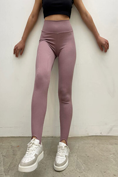 FashionForYou Colanți sport Streak, cu aspect striat, bandă sub talpă și efec...