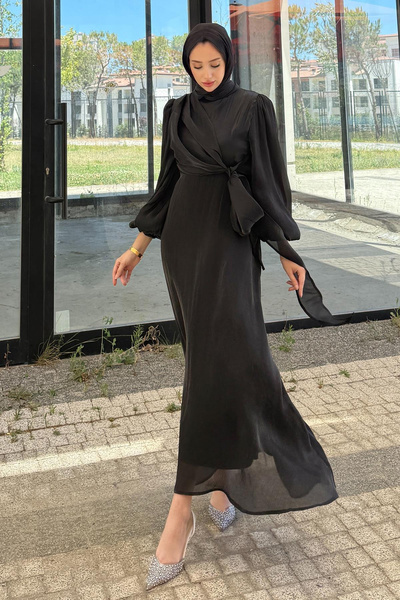 La Donna Βραδινό φόρεμα Jan Jan με πλαϊνή δέσιμο