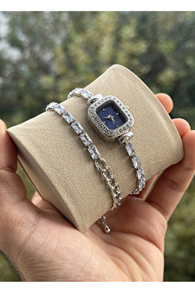 Tulpar Special Series Wrist-Wrapped Zircon Baguette Stone Square Minimal Case Women's Wristwatch