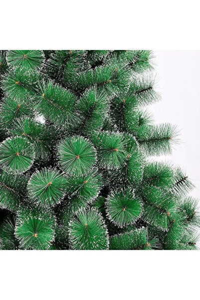 GOLD MARKET Brad Artificial de Craciun tip Pin, 210 cm, Verde Nins, suport metalic, Interior / Exterior