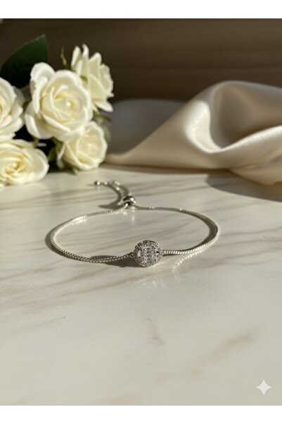 Tasarım سوار زيميرا الكلاسيكي من الزركون الفضي بقطع بيضاوي - مجوهرات رقيقة بم...