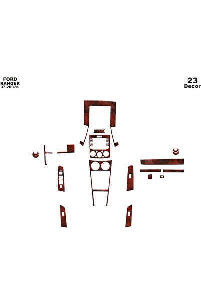 Marscockpitdesign غطاء كونسول فورد رينجر 2006-2010 23 قطعة