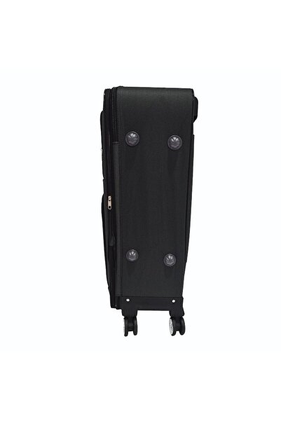 Naimeed Company Troler voiaj, Naimeed D5583M, 4 roti duble 360 grade, material textil, inchidere cifru, Negru, 43x27