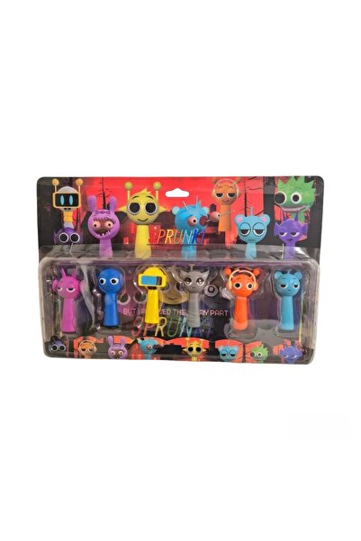 Virtual Trend Set 6 Figurine Sprunki, Multicolor, 3-6 cm, Virtual Trend®