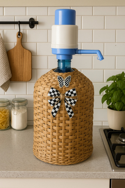 Marrone 19 Lt Hasır Damacana Kılıfı – Sepet Süslemeli Hasır Sebil Kılıfı