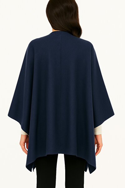 Hayalet Thick and Sturdy Double-Sided Cashmere Poncho - Wool Content Custom-Made Women's Poncho