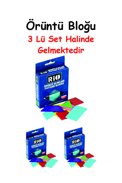 Okul Materyali ÖRÜNTÜ BLOKLARI 3 LÜ SET