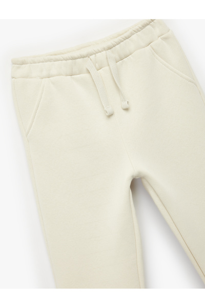 Koton Basic Cotton Sweatpants with Pockets and Lace-Up Waist