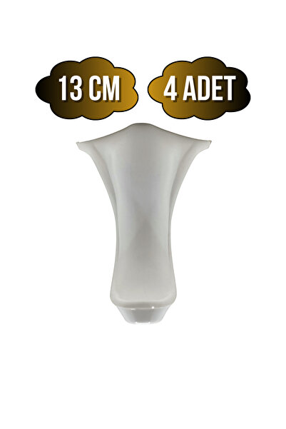 DSYapıAksesuar Picioare din plastic Lüx Lükens, alb, 13 cm, pentru mobilier, ...