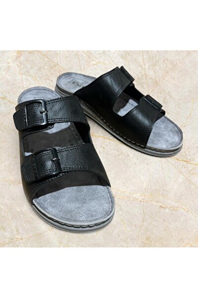 Minamoda Men's Summer Faux Leather Classic Street Slippers Men's Slippers