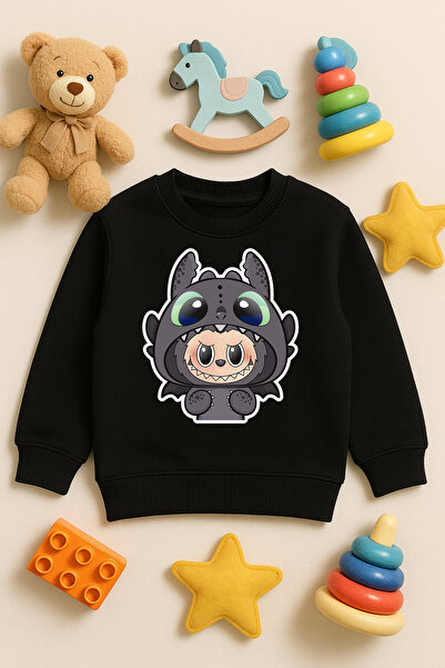 SVART WEAR Labubu Печатана детска блуза 100% памук Funny Fancy