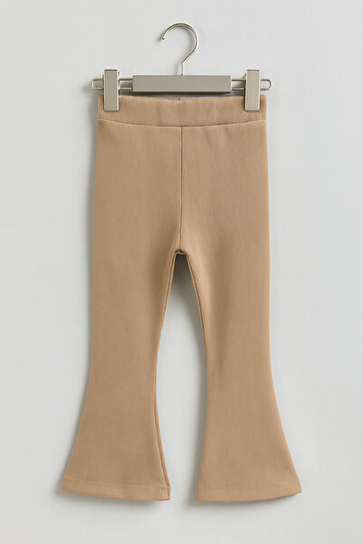 mini kanka Girl's 4-12 Years Old Steel Woven Black Flare Leggings-Pants |   Flexible Fit and Stylish Look