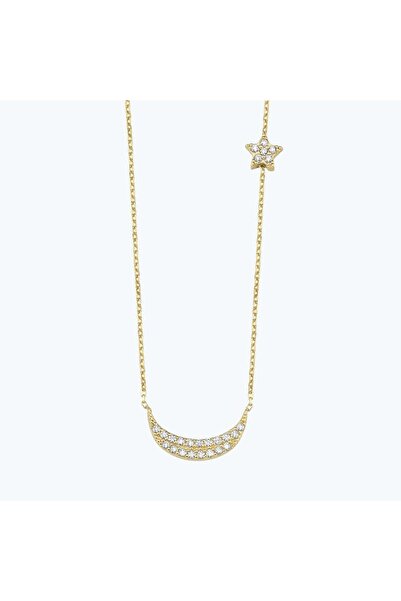 Altınbaş Altın Ay Yıldız Kolye