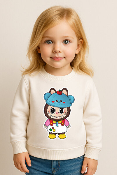 SVART WEAR Labubu Print cu imprimeu Hanorac pentru copii și adulți tricou 100% bumbac Amuzant, elegant, drăguț