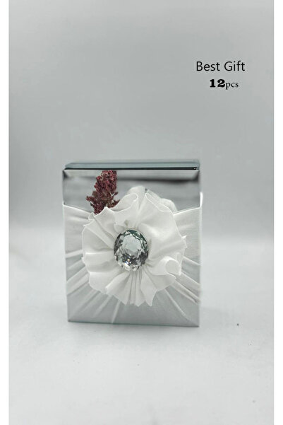 GIFT Large Crystal Jewelry Boxes Wrapped in the Shape of a Rose (12 Pieces)