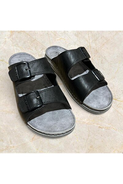 Minamoda Men's Summer Faux Leather Classic Street Slippers Men's Slippers