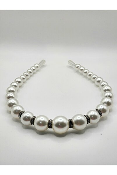 ARBABAG&ACCESSORY CORONĂ DE FEMEI CU MARGELE DE PERLE ALBE