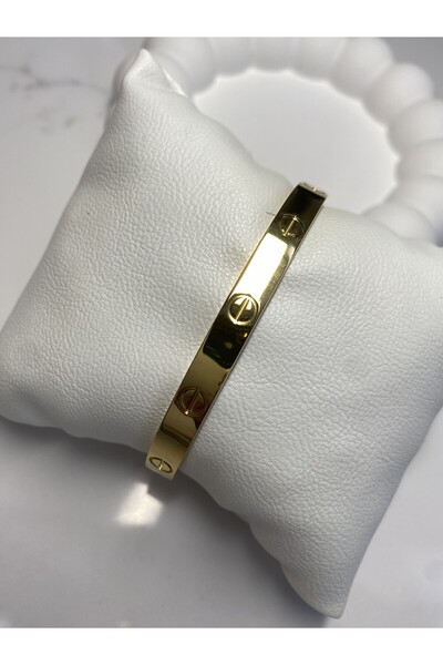 staınless steel Gold Clamp Steel Bracelet