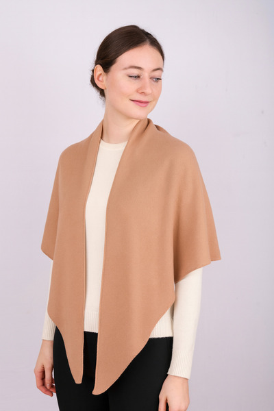 Sebir Moda Single Color Knitwear Triangle Shawl