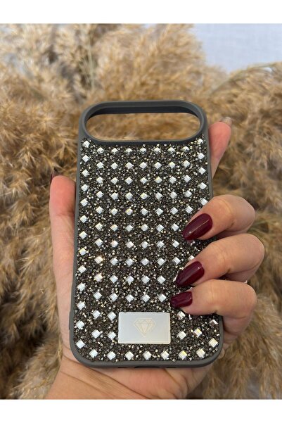 Hatreds Apple iPhone 17 Air Uyumlu Kamera Korumalı Parlak Taşlı Şık Görünümlü...